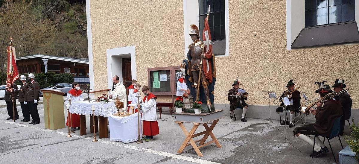 Musikkapelle Huben in Osttirol Huben Osttirol Florianifeier 2021